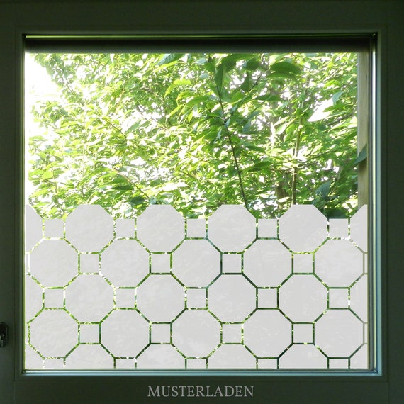 Octagon Window Film Geometric Privacy Film Decorative Glass Etsy