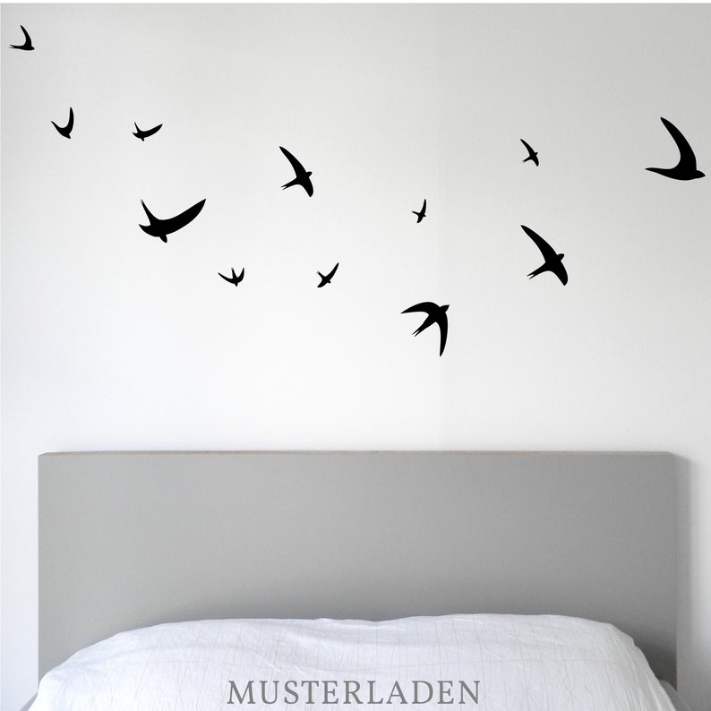 Bird Wall Decals Flock Of Birds Decal Stickers Decor Art Flying