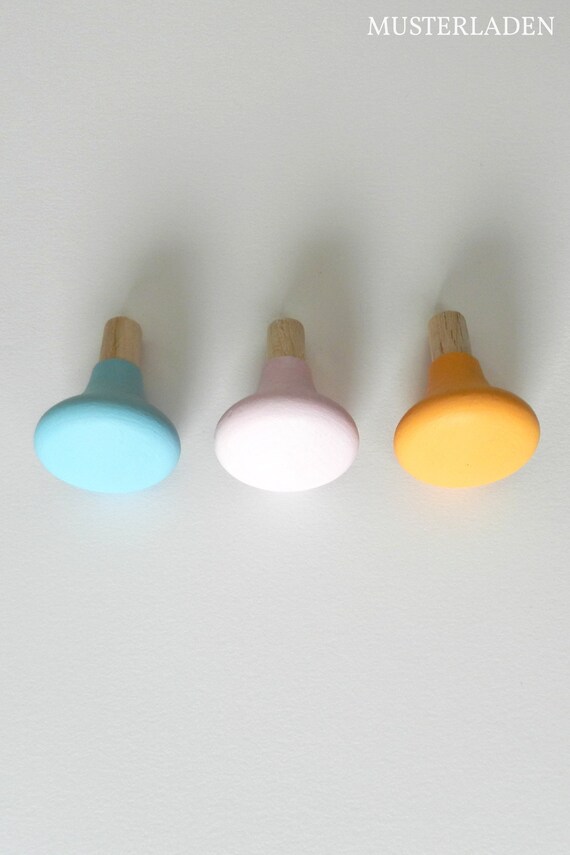 Round Furniture Knobs 3 Rose Cabinet Door Knobs Pastel Drawer Knobs Apricot Cabinet Knob Round Wooden Skye Blue Knob Kids Drawer Knob