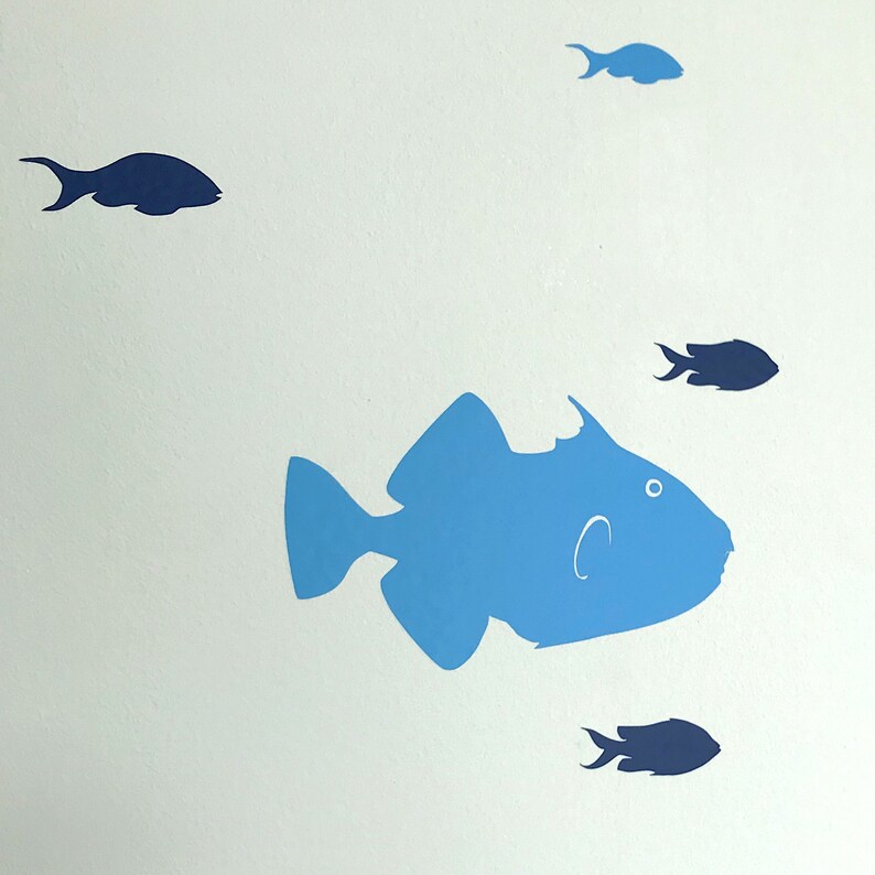 24 Fish Wall Decals Bathroom Wall Decor Children Wall Decal Etsy