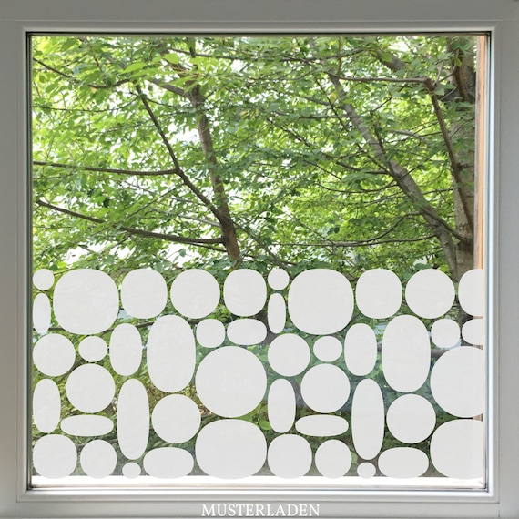 Selbstklebende Fensterfolie mit geometrischem Muster, Sichtschutz Folie mit  Motiv für Büro, 45 cm hoch - .de
