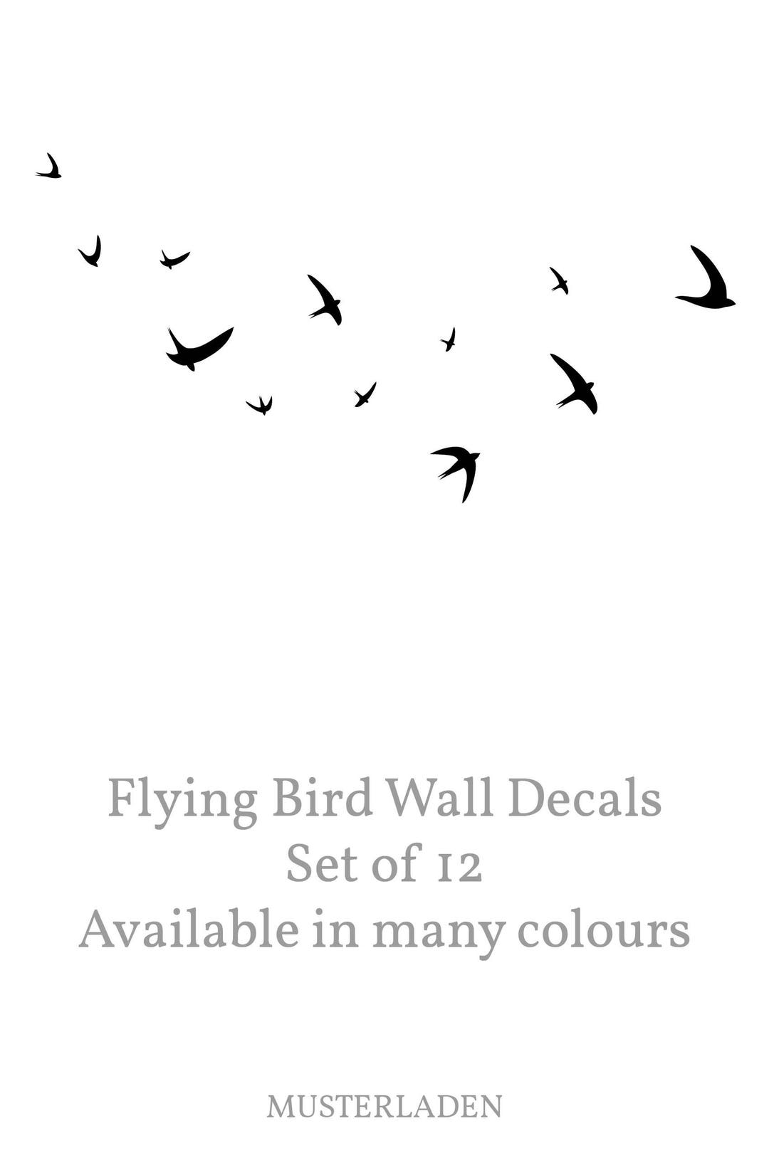 Flying Bird Wall Decals 12, Bird Lover Gift, House Warming Gift