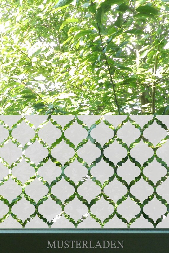 Moroccan Window Privacy Film Quatrefoil Window Decal Etsy