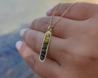 14K Gold A-Grade Certified Moldavites From Chlum, Czech Republic | 925 Sterling Silver, 18k Yellow/Rose Gold Plated | High Vibration Jewelry