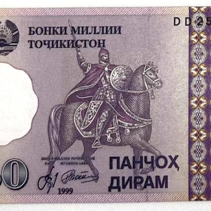 Set of 4 UNC Vintage Banknotes – Iraq, Egypt, Tajikistan (1992–2006) | Middle East & Central Asia Currency Collection | Paper Money Gift
