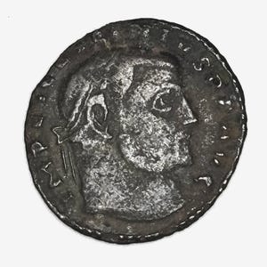 Antike römische Münze - Konstantin der Große - Jupiter Rückseite | Jahrhundert nach Christus | Bronze-Nummus | Authentisch, Römische Antike