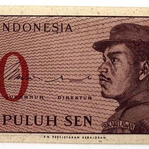 Vintage Indonesian Banknotes Set: 1964 Uncirculated Sen Currency