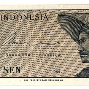 Vintage Indonesian Banknotes Set: 1964 Uncirculated Sen Currency