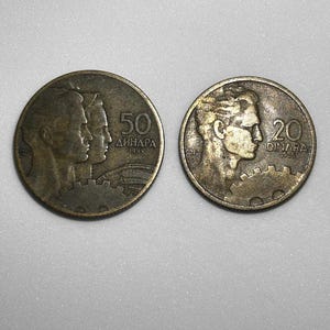 1955 Yugoslavia Dinara Coin Set: Tito Era Socialist Industrial Design
