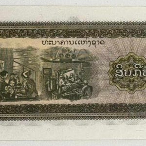 Set of 6 UNC Vintage Asian Banknotes – Cambodia, Laos, Myanmar – Uncirculated Currency for Collectors