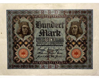 1922 年ドイツ帝国紙幣 10,000 マルク小額紙幣、未流通紙幣 - Etsy 日本