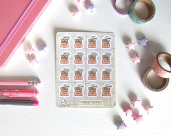 Kawaii Sticker Sheet – Cute Payday Planner Stickers – Journal, Scrapbooking, Bullet Journal, Matte Kiss-Cut – NibblePop