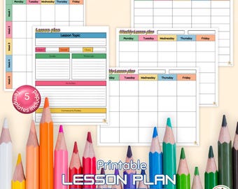 Plantillas de plan de lecciones para preescolar: Planificador diario y semanal (PDF imprimible)