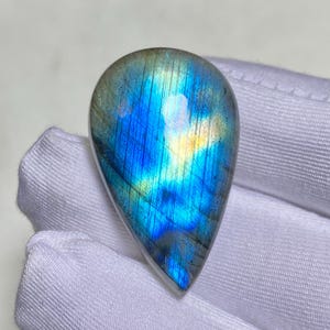 Gorgeous Labradorite Gemstone Teardrop Labradorite Blue Flashy Labradorite_ Natural Labradorite Gemstone Loose Cabochon Gemstone 32x20x6 MM