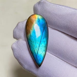 Gorgeous Labradorite Gemstone Teardrop Labradorite Blue Flashy Labradorite Natural Labradorite Gemstone Loose Cabochon Gemstone 36x16x6 MM