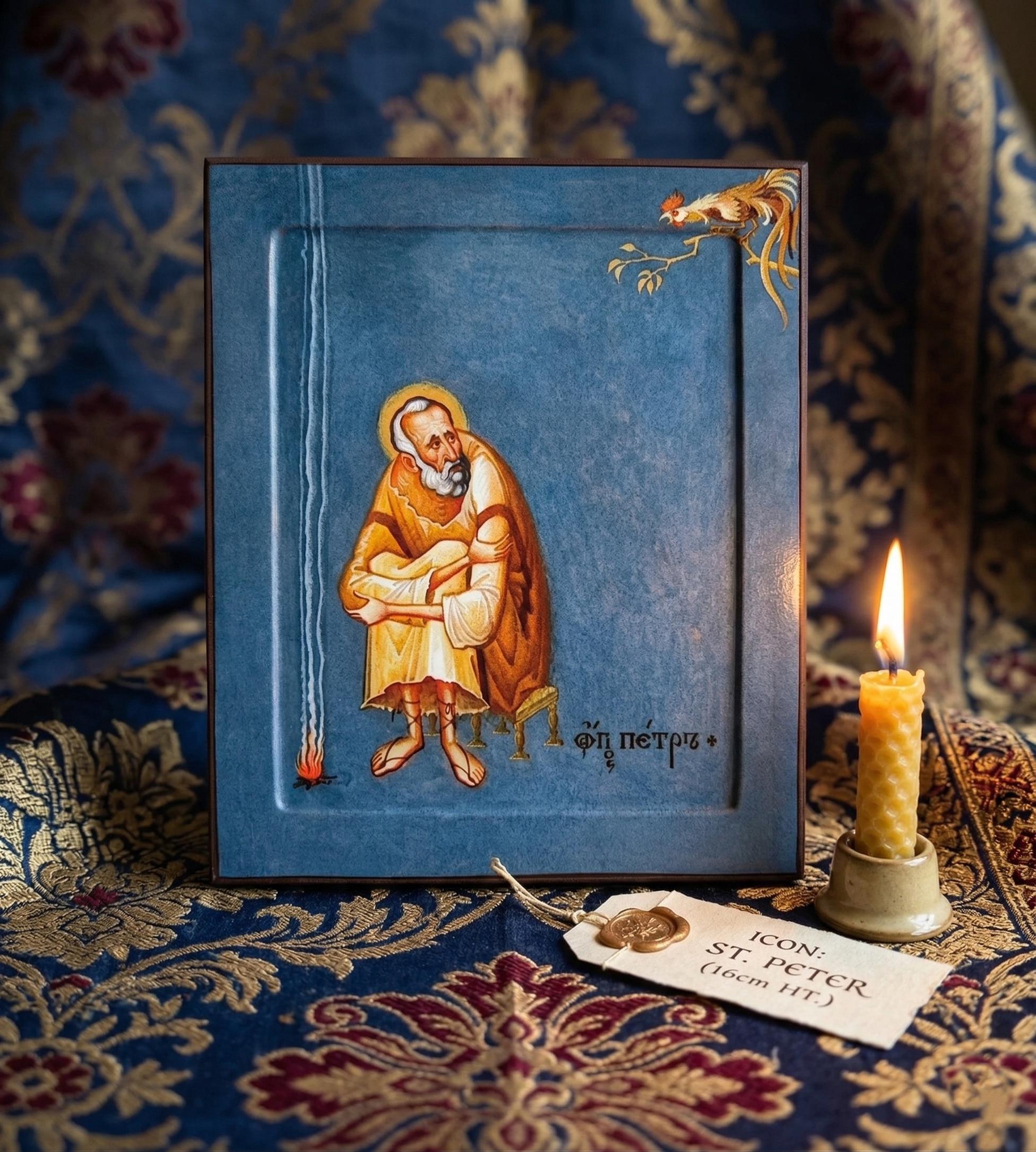 Orthodox Icon Saint Peter Apostle Wooden Icon 5.1x6.3 in Panel - Etsy