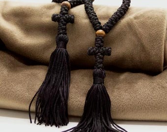 Orthodox Prayer Rope, 30-Knot Komboskini, Handmade Orthodox Chotki, Christian Prayer Beads, Wool Rope Rosary, prayer rope bracelet