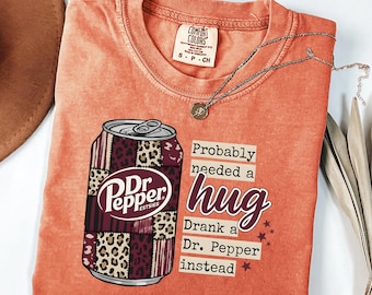 Comfort Colors Dr Pepper Shirt, Vintage Y2K Cartoon Tee, Just a Girl Who Loves Dr Pepper Gift, Funny Soda Lover Tee, Vintage Soft Drink  Tee
