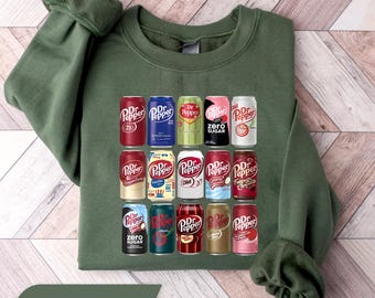 Bluza z kolekcji Dr Pepper, Koszulka z motywem Dr Peppera z Napojami Gazowanymi, Prezent dla Miłośników Napojów Gazowanych, Bluza z kapturem z okrągłym dekoltem Dr Pepper, Sweter z motywem Dr Peppera z Napojami Gazowanymi, Prezent dla Kobiet