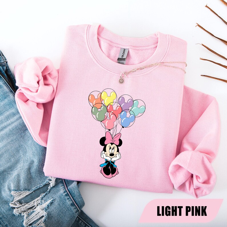 Personalized Disney Characters Balloon Sweatshirt, Custom Family Trip Shirt, Disneyland Matching Tee, Disney Birthday Gift, Vacation Outfit image 4