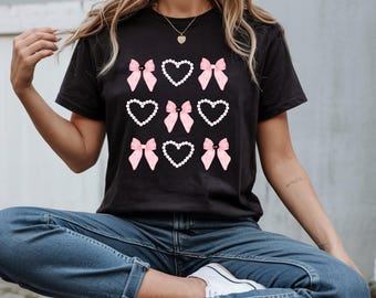 Flirty Halloween Skull Tee: Pink Bow Graphic, Unisex Cotton T-Shirt