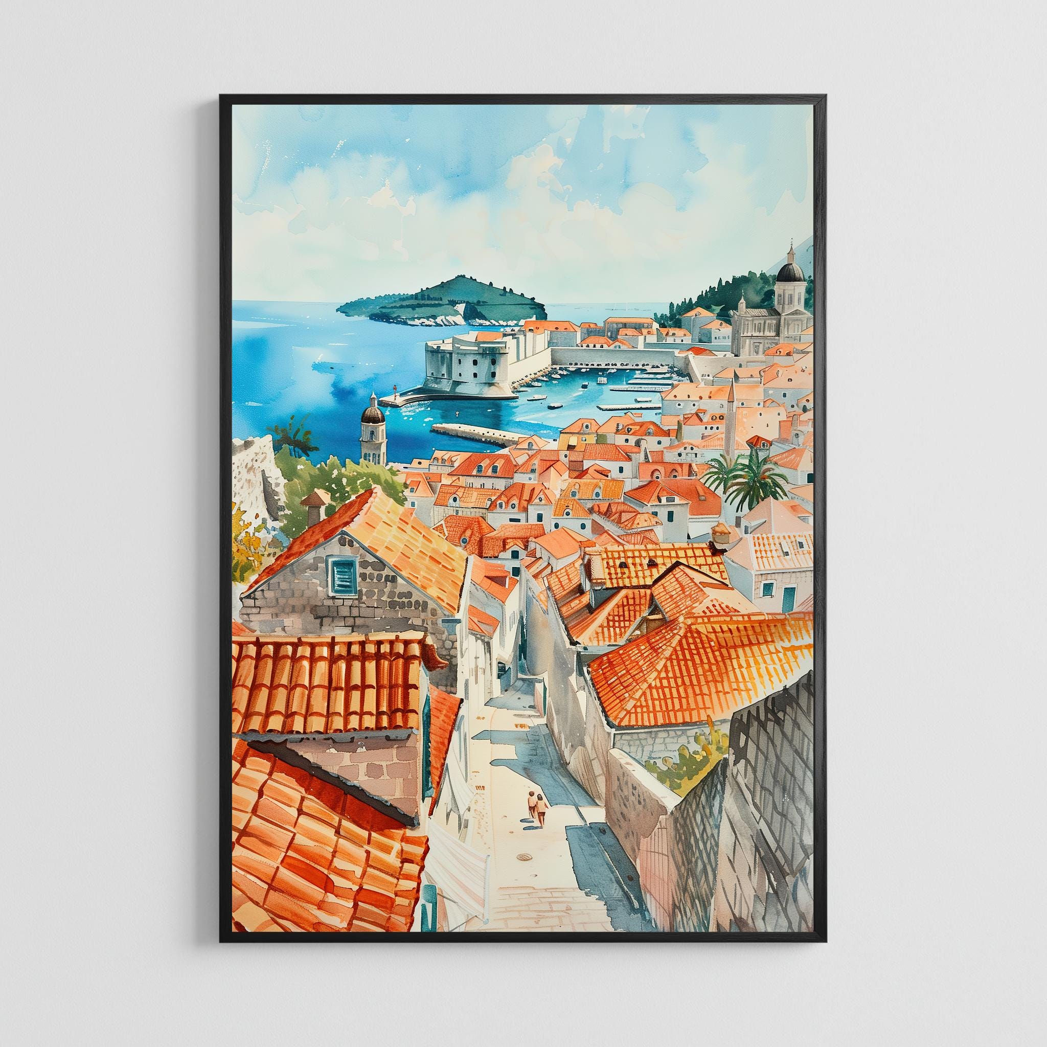 Dubrovnik Watercolor - Etsy