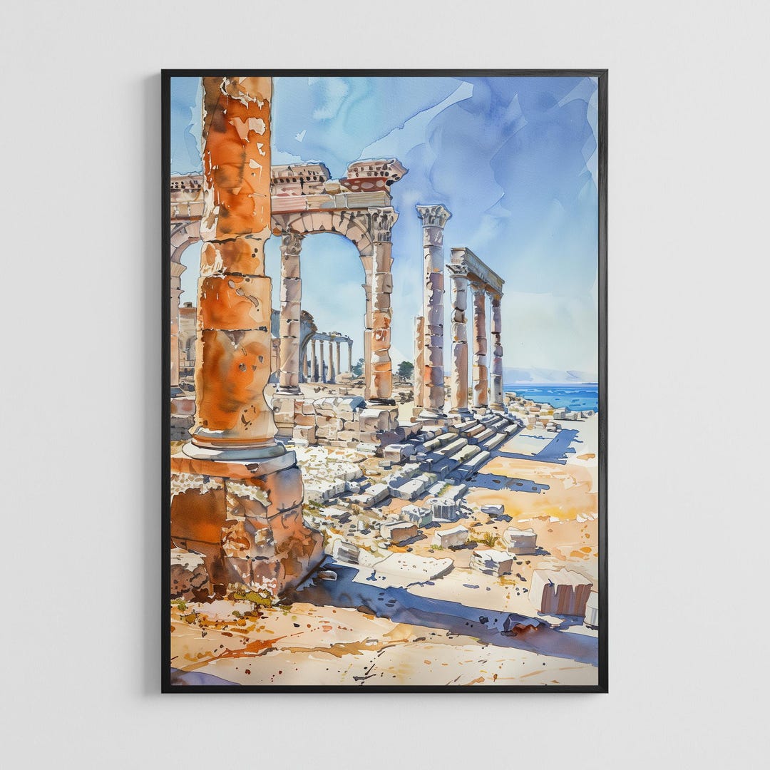 Libya Watercolor Poster | North Africa Travel Art Print - Etsy