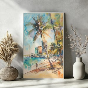 DARWIN Watercolor Poster – Australia City Wall Art, Northern Territory Print, Skyline & Waterfront Illustration, Travel Inspired Decor