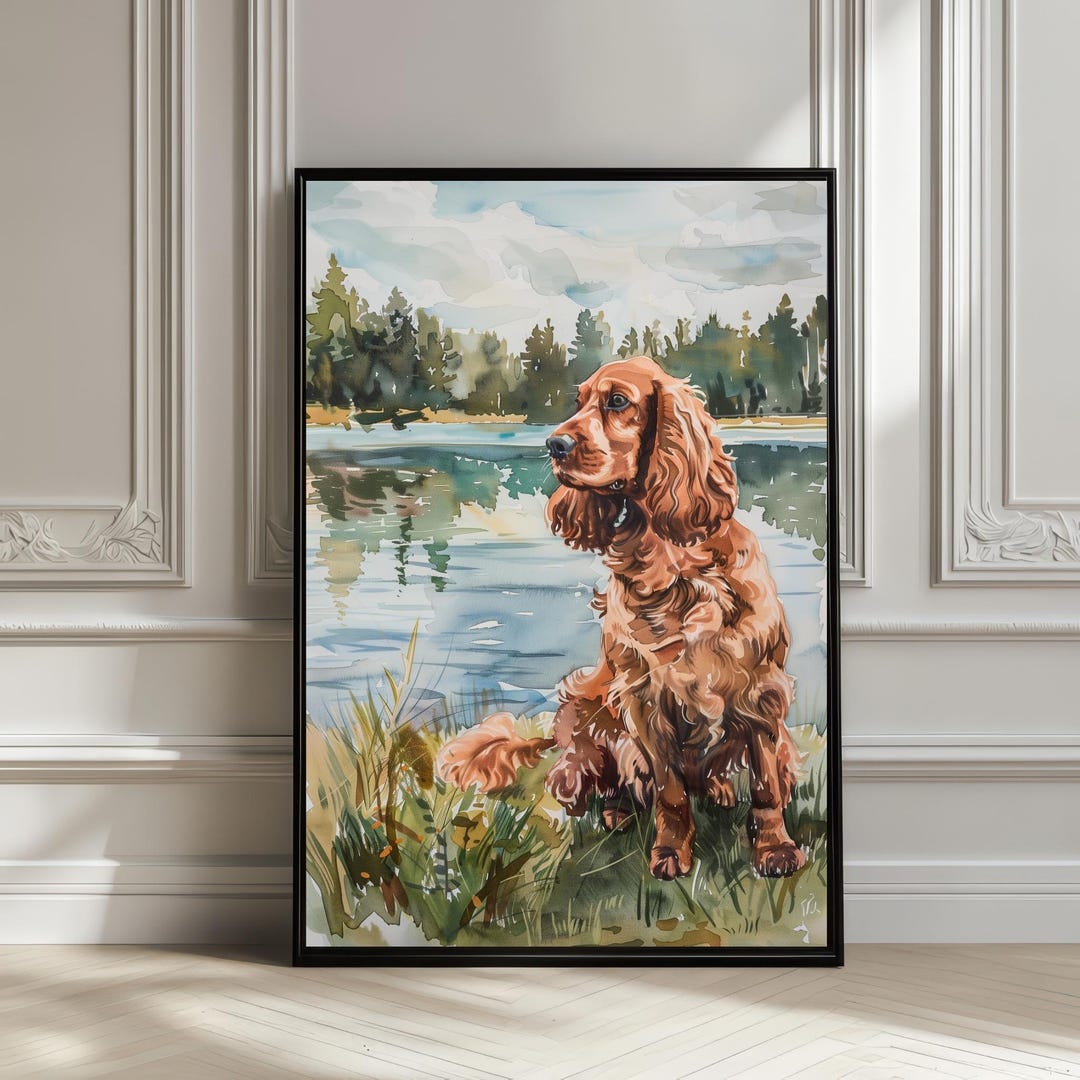 Cocker Spaniel Watercolor Poster – Dog Wall Art Print, Pet Portrait ...