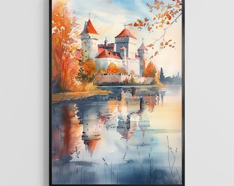 Belarus Watercolor Poster – Eastern Europe Art Print, Country Travel Wall Decor for Home