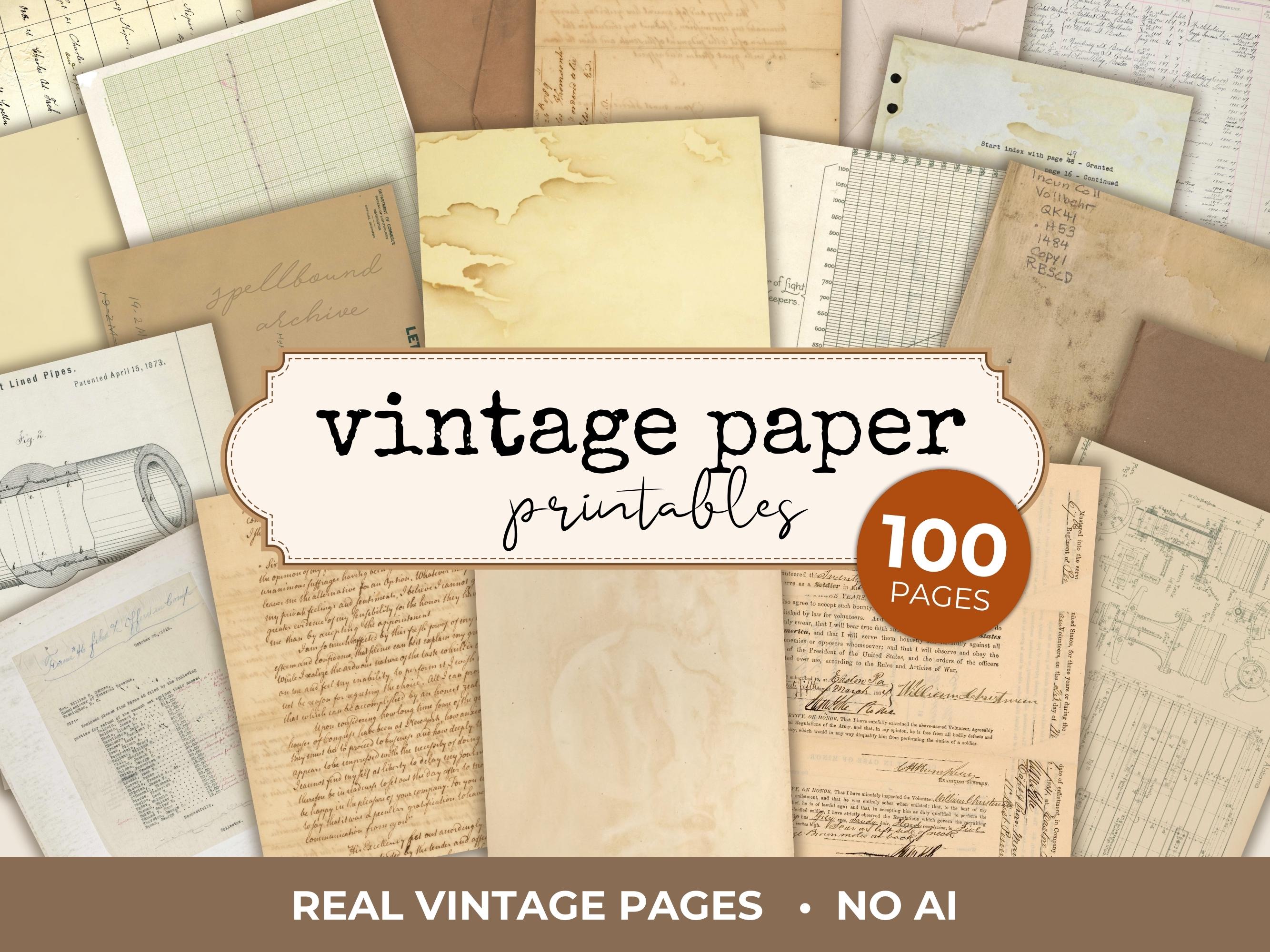 100 Vintage Paper Printables | Ephemera for Junk Journals, Scrapbooking ...