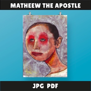 Matheew the Apostle,Unique Handmade Art of the 12 Apostles,Original Designs,Artistic Creations,  Pop Art of the 12 Apostles, Collage Designs