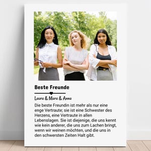 Girlfriends gift photo with definition personalized - photo gift friendship - 3 people friendship picture design digital file