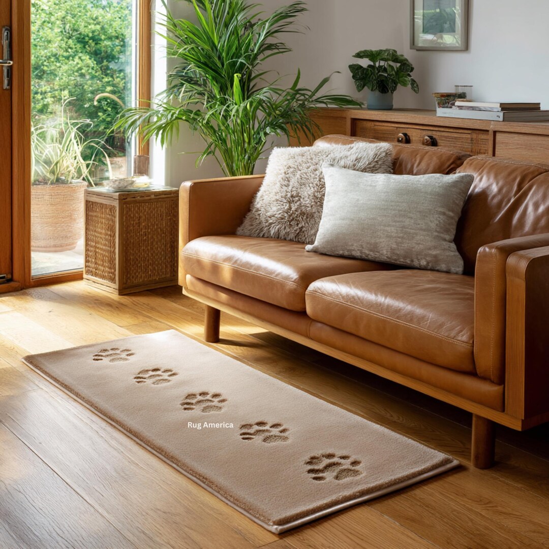 Paw Print Runner Rug Hand-tufted Wool Paw Print Runner Rug – Pet Lover Hallway Decor - Etsy