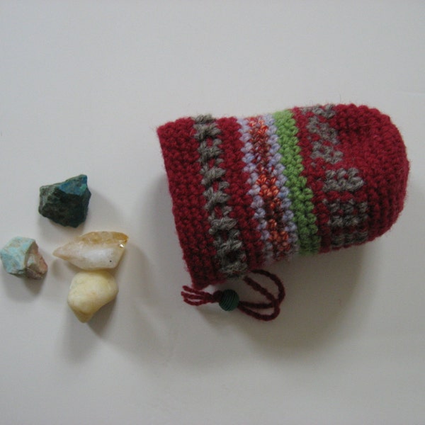 wool drawstring pouch medicine dice bag