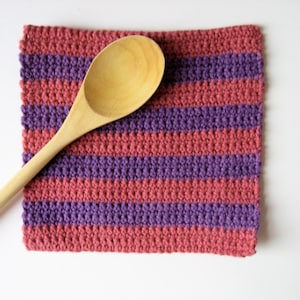 potholder large wide stripes cotton pot holder