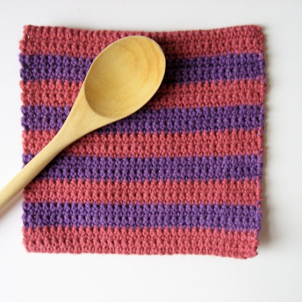 potholder large wide stripes cotton pot holder