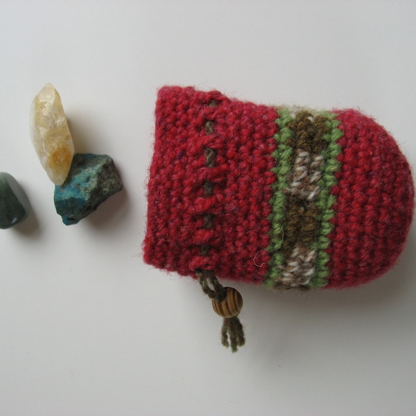 wool drawstring pouch medicine dice bag