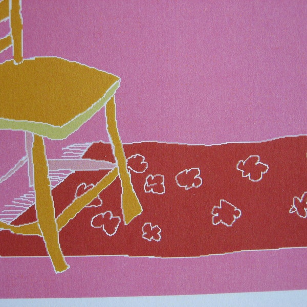 small print postcard "chair"