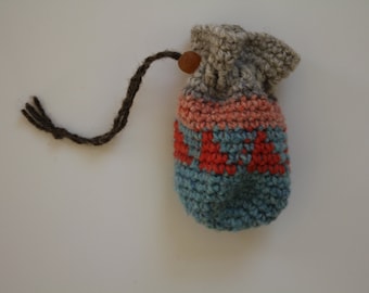 wool drawstring pouch medicine dice bag