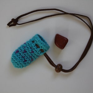 crystal pouch necklace