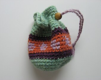 wool drawstring pouch medicine dice bag