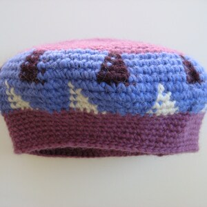 wool beret lavender