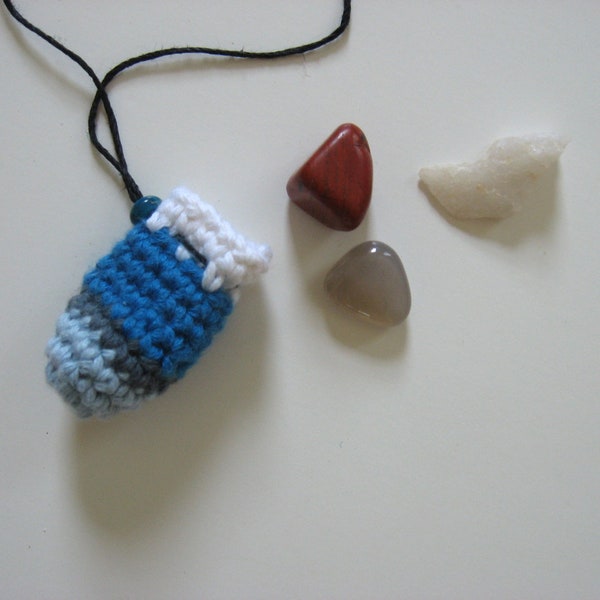 crystal pouch necklace