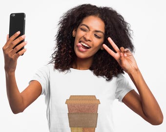 Camiseta para amantes del café / Camiseta acogedora con estampado de café / Camiseta con bonito estampado de café / Regalo ideal para amantes del café estilo cottagecore / Camiseta minimalista con estética de café