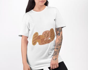 Camiseta para amantes del pan / Camiseta de panadería estilo cottagecore / Camiseta con estampado de pan rústico / Regalo para amantes de la masa madre / Camiseta acogedora para hornear