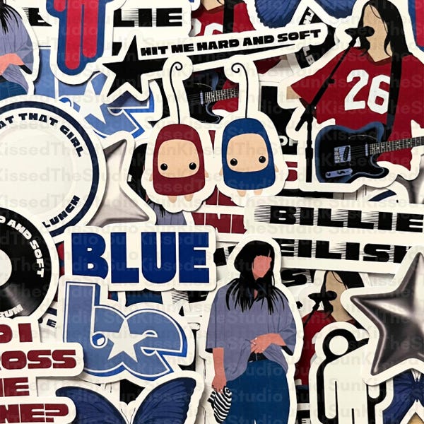 15 pegatinas de Billie Eilish / HMHAS / Blohsh / Pegatinas de papel brillante / Regalo / Decoración