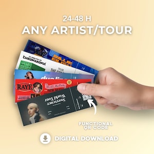 Custom Concert Souvenir Digital Ticket |Personalized Music Gift