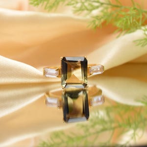 Ametrine Ring: 925 Sterling Silver Bi-Color Engagement Ring