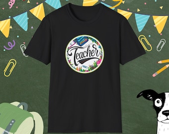 Camiseta de Agradecimento aos Professores: Camiseta unissex de tecido macio para sala de aula, camiseta para professores.